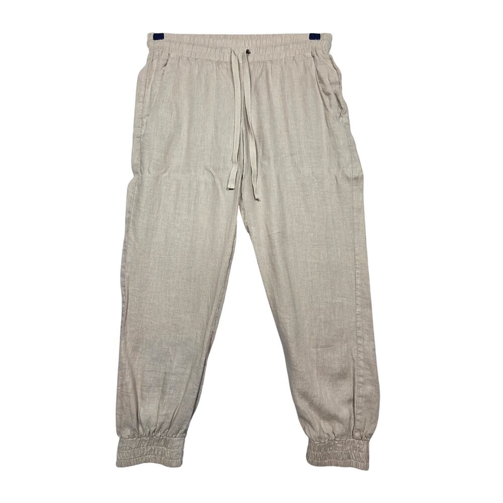 Cloth & Stone Tan Linen Drawstring Joggers Size XS